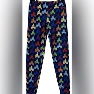 Disney Parks Leggings Blue w/ Castles Design